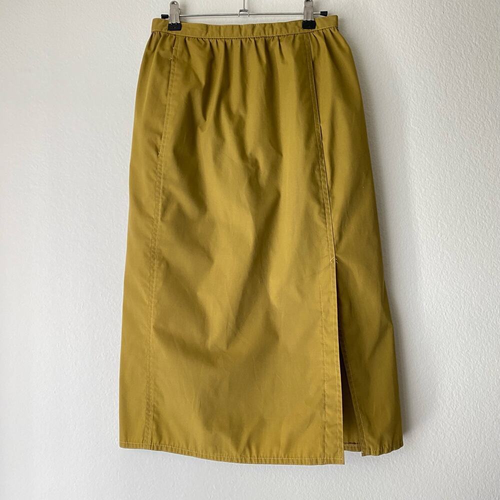 Liz Claiborne sz 6 olive green straight‎ pencil maxi Vintage skirt